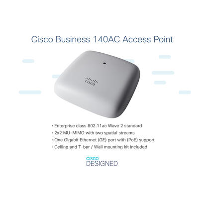 cisco-business-140ac-80211ac-2x2-wave-2-access-point-ceiling-mount-cbw140ac-e-5-pack