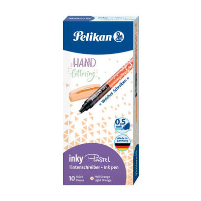 boligrafo-pelikan-inky-con-tinta-pastel-naranja-caja-10-ud