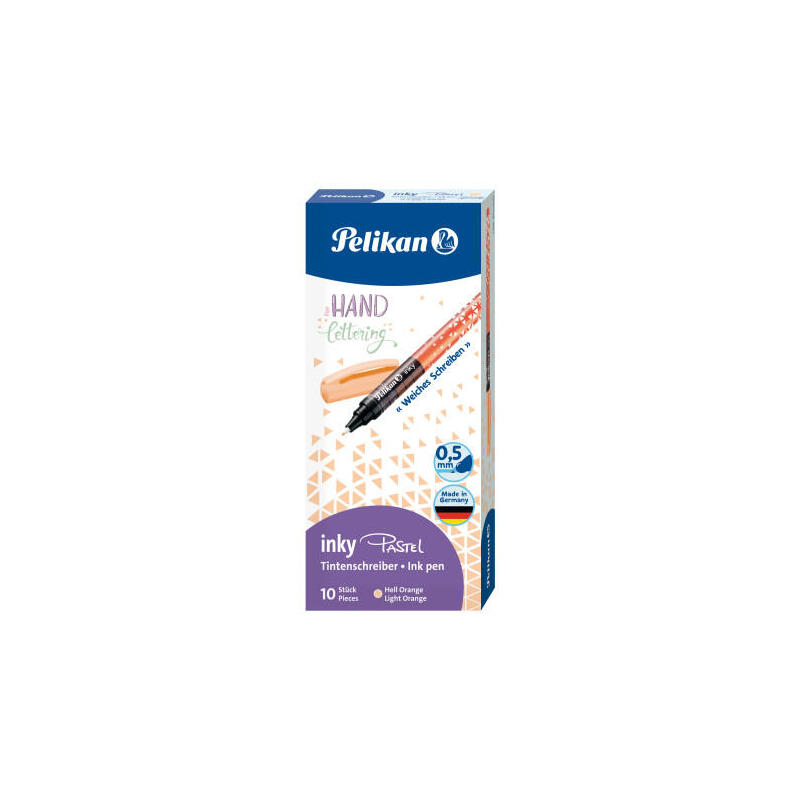 boligrafo-pelikan-inky-con-tinta-pastel-naranja-caja-10-ud