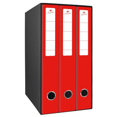 mariola-box-modulo-de-3-archivadores-con-rado-2-anillas-40mm-tamano-35x26x17cm-carton-forrado-color-rojo