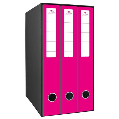 mariola-box-modulo-de-3-archivadores-con-rado-2-anillas-40mm-tamano-35x26x17cm-carton-forrado-color-fucsia