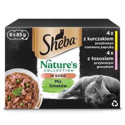 sheba-nature-s-collection-mix-comida-humeda-para-gatos-8x85g