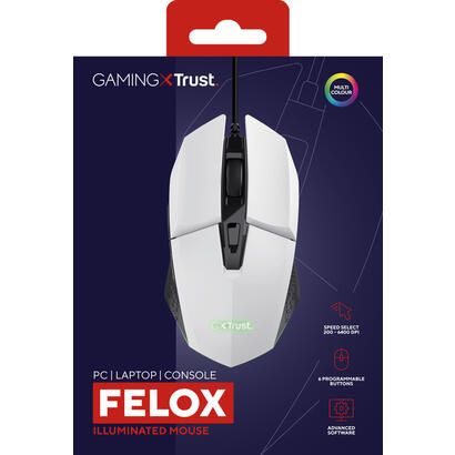 raton-gaming-trust-gaming-gxt-109-felox-hasta-6400-dpi-blanco
