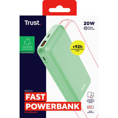 powerbank-universal-trust-25035-redoh-20000mah-color-verde-18w-carga-rapida-2xusb-c-1xusb-a