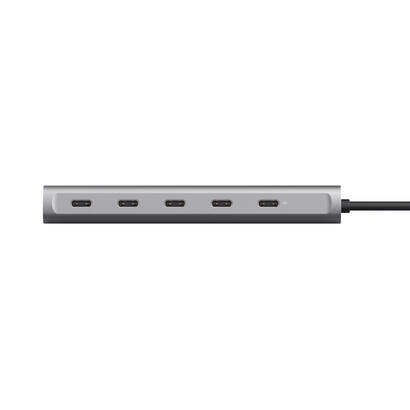 hub-usb-c-trust-halyx-aluminio-usb-c-a-4-puertos-usb-c-y-1-usb-c-pass-through-de-100w
