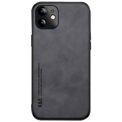 funda-de-polipiel-iphone-11-magnetic-luxury-gris