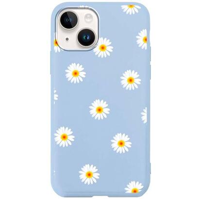 funda-de-silicona-apple-iphone-14-cozy-margaritas-azul-claro