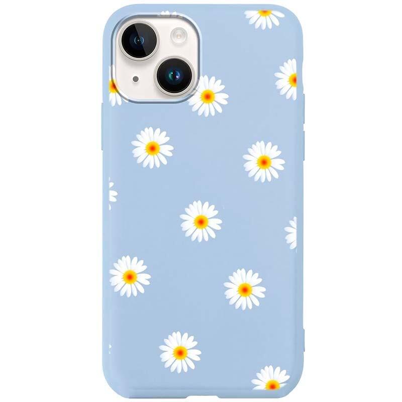 funda-de-silicona-apple-iphone-14-cozy-margaritas-azul-claro