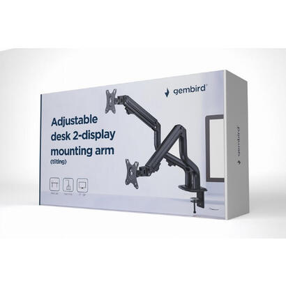 gembird-ma-da2-02-adjustable-desk-2-display-mounting-arm-tilting-17-32-up-to-8-kg