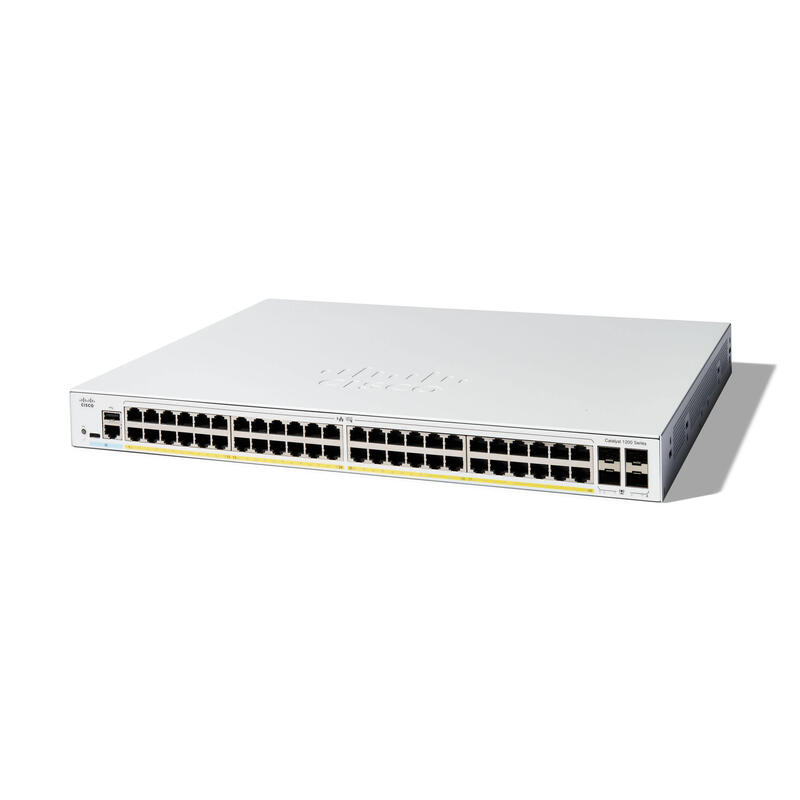 cisco-catalyst-1200-48p-4g-conmutador-l3-inteligente-48-x-101001000-poe-4-x-gigabit-sfp-montaje-en-rack-poe-375-w