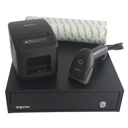 kit-tpv-approx-cajon-portamonedas-appcash33-negro-lectorscanner-appls22-impresora-termica-apppos80am-usb-pack-rollos-papel-cyt80