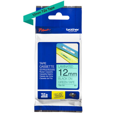 brother-cinta-mecanografico-negro-sobre-verde-tze-731-tz-731-12-mm-x-8-m-laminado