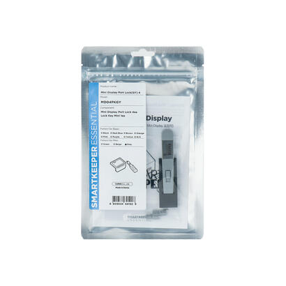 smartkeeper-essential-mini-displayport-lock-md04-lock-key-mini-u04-cerradura-de-embutir-codigo-de-color-gris-4-piezas-1-llave-md
