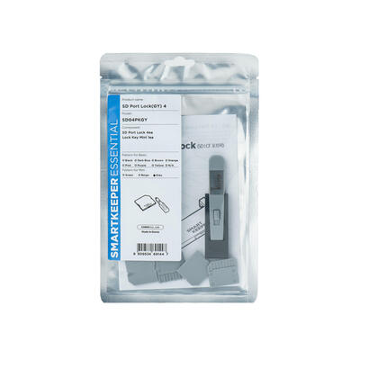 smartkeeper-essential-sd-port-lock-sd04-lock-key-mini-u04-cerradura-de-embutir-codigo-de-color-gris-4-piezas-1-llave-sd04pkgy