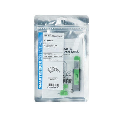 smartkeeper-essential-usb-b-port-lock-bl04-lock-key-mini-u04-cerradura-de-embutir-codigo-de-color-verde-4-piezas-1-llave-bl04pkg