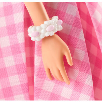 mattel-barbie-signature-the-movie-margot-robbie-als-barbie-muneca-zum-film-im-rosa-blancoen-karo-kleid-figura-hpj96