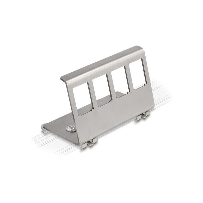 delock-88140-soporte-metalico-keystone-de-4-puertos-para-riel-din