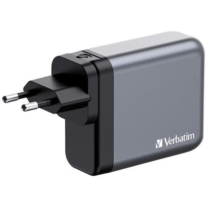 cargador-verbatim-gan-140w-1x-usb-a-3x-usb-c-gris-pd-31-pd-30-qc-30-32203