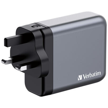 cargador-verbatim-gan-140w-1x-usb-a-3x-usb-c-gris-pd-31-pd-30-qc-30-32203