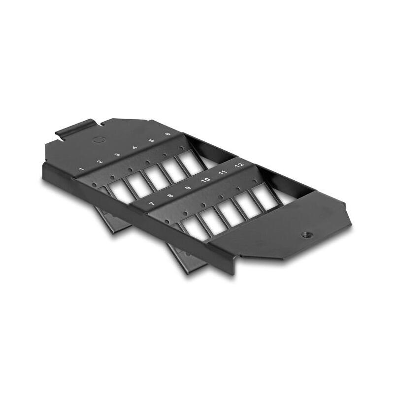 lwl-halterung-fur-bodentank-12-port-fur-sc-simplex-lc-duplex-kupplungen-schwarz