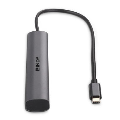 lindy-43384-hub-de-4-puertos-usb-tipo-c-10000-mbits-gris