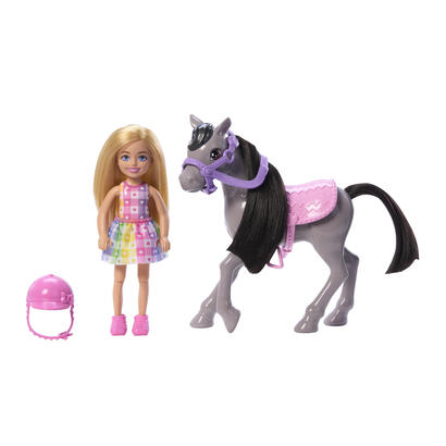 muneca-mattel-barbie-familia-y-amigos-chelsea-y-pony-htk29