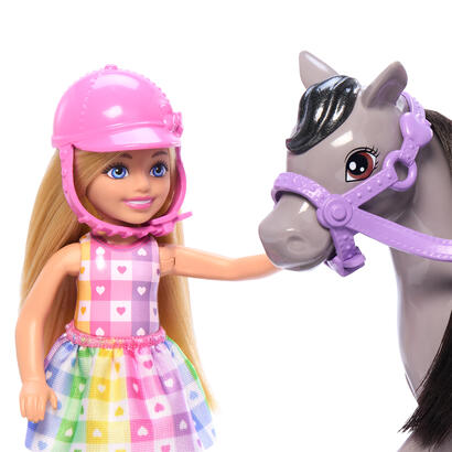 muneca-mattel-barbie-familia-y-amigos-chelsea-y-pony-htk29