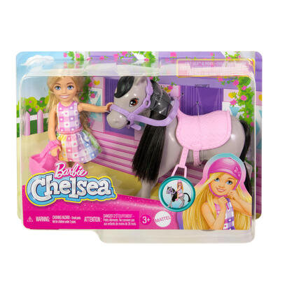 muneca-mattel-barbie-familia-y-amigos-chelsea-y-pony-htk29