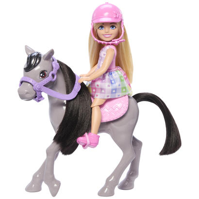 muneca-mattel-barbie-familia-y-amigos-chelsea-y-pony-htk29