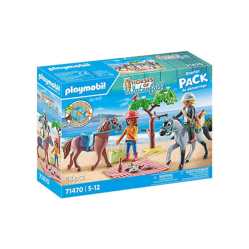 playmobil-71470-horses-of-waterfall-starter-pack-reitausflug-an-den-strand-mit-amelia-und-ben-juguete-de-construccion-71470