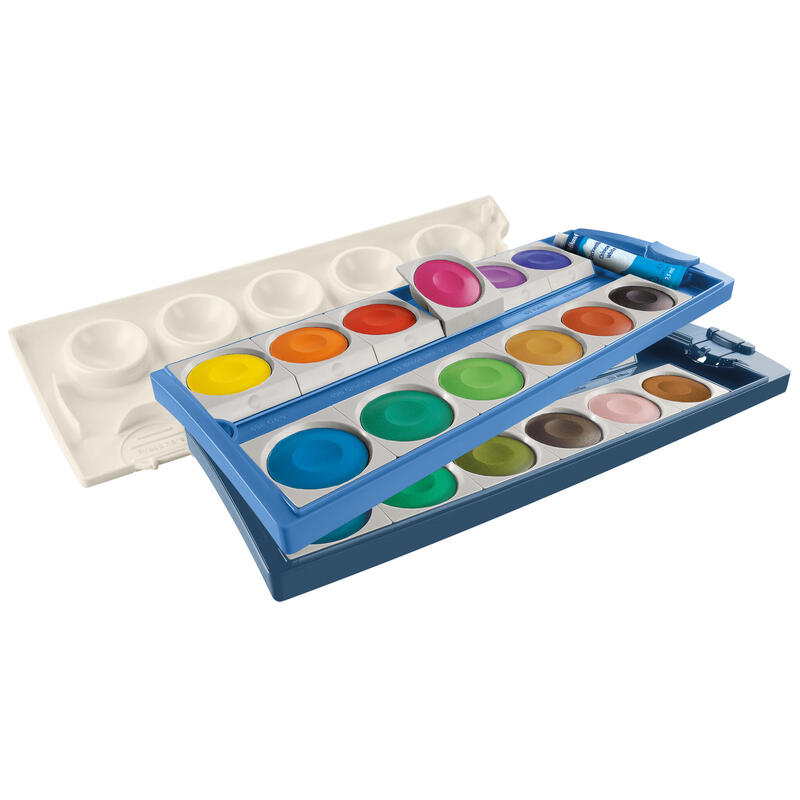 pelikan-k24-eco-701303-caja-de-pintura-24-colores-plastico-reciclado-color-blanco