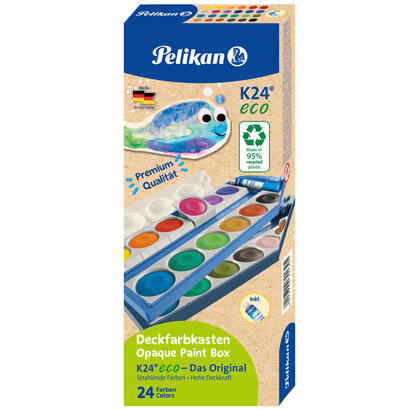 pelikan-k24-eco-701303-caja-de-pintura-24-colores-plastico-reciclado-color-blanco