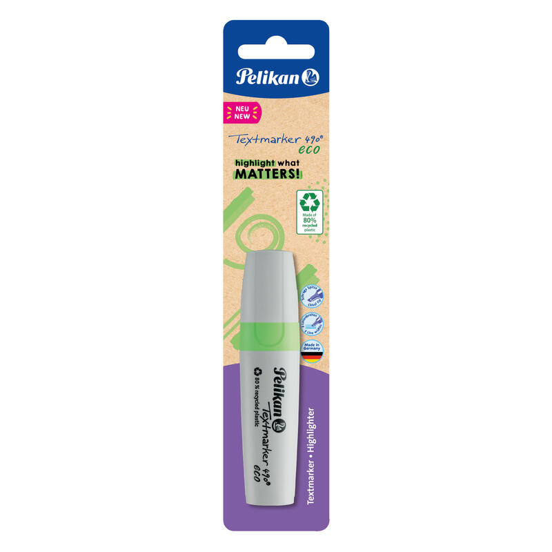 pelikan-textmarker-490-eco-1-pieza-neon-verde