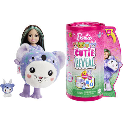 muneca-mattel-barbie-cutie-reveal-chelsea-costume-cuties-series-conejita-en-koala