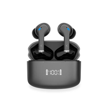 ksix-noise-cancel-3-auriculares-inalambricos-estuche-pantalla-anc-enc-color-negro