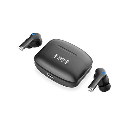 ksix-noise-cancel-3-auriculares-inalambricos-estuche-pantalla-anc-enc-color-negro