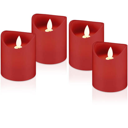led-echtwachs-kerzen-4er-set-rojo-mit-timer-funktion