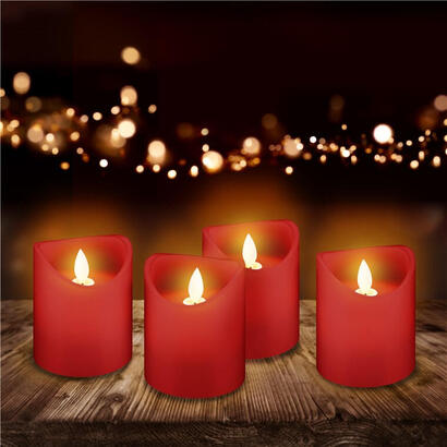 led-echtwachs-kerzen-4er-set-rojo-mit-timer-funktion