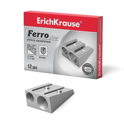 pack-de-12-unidades-erichkrause-ferro-plus-sacapuntas-doble-de-aluminio-agarre-ergonomico-dos-agujeros-de-8mm-y