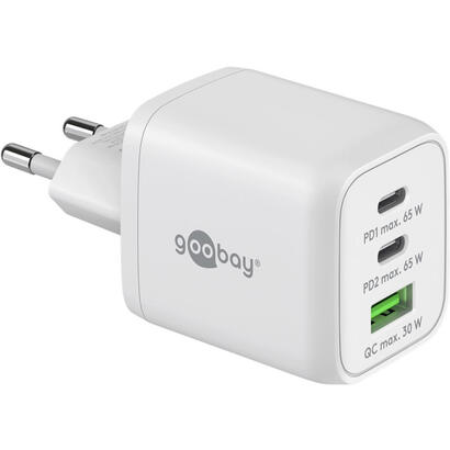 goobay-64754-cargador-1x-usb-a-2x-usb-c-65-w-blanco