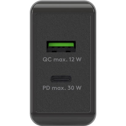 goobay-61673-cargador-usb-a-usb-c-pd-30-watt-negro