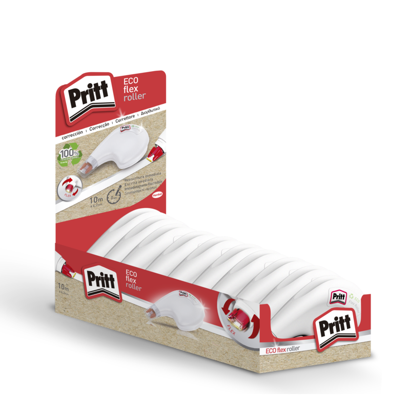 pack-de-10-unidades-pritt-eco-flex-roller-expositor-42mm-x-10m-cinta-reciclable-correcciones-precisas-aplicacion