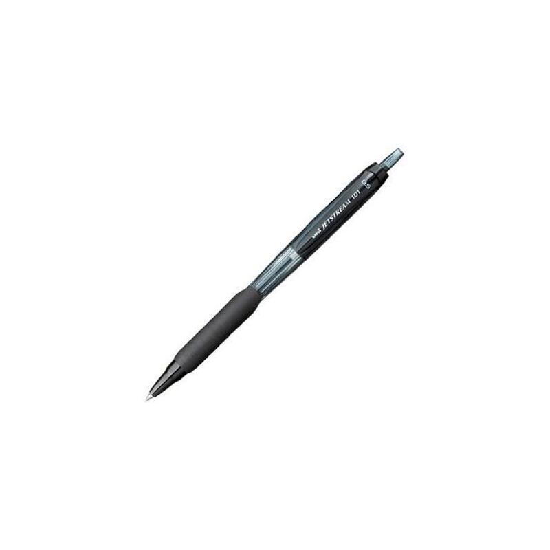pack-de-12-unidades-uniball-rollerball-jetstream-101-sxn-101-retractil-negro