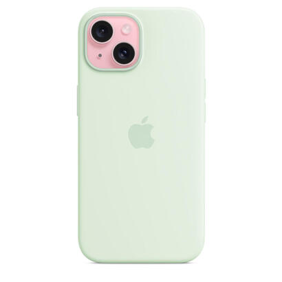 apple-funda-iphone-15-silicone-case-with-magsafe-soft-mint