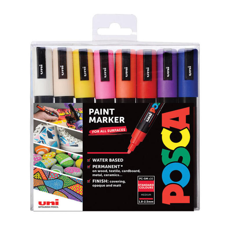 posca-pc5m-medium-tip-pen-16-pc posca-pc5m-medium-tip-pen-16-pc