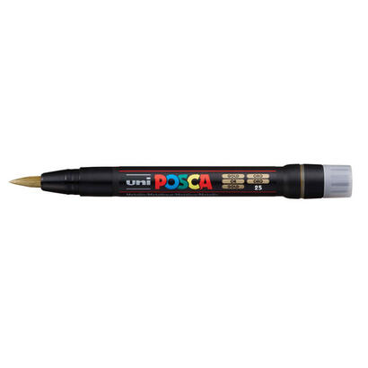 posca-marcador-pcf-350-no-permanente-punta-acrilica-estilo-pincel-oro
