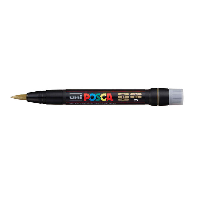 posca-marcador-pcf-350-no-permanente-punta-acrilica-estilo-pincel-oro