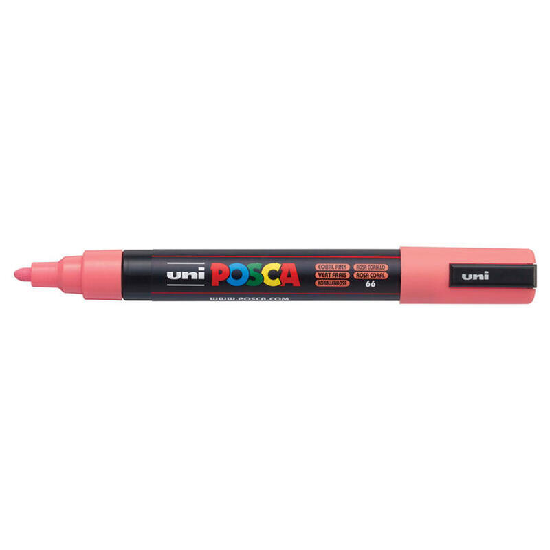posca-marcador-pc-5m-no-permanente-punta-forma-de-bala-18-25-mm-rosa-coral