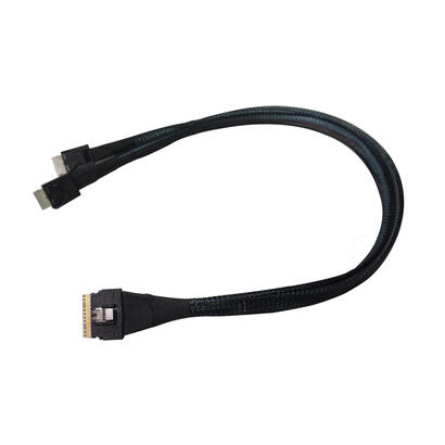 highpoint-sff-8654-2x-sff-8611-cable-nvme-8654-8611-205-negro-50cm-8654-8611-205