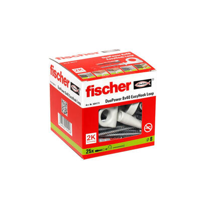 tacos-fischer-easyhook-loop-duopower-8x40-25-piezas-con-ojal-easyhook-blancos